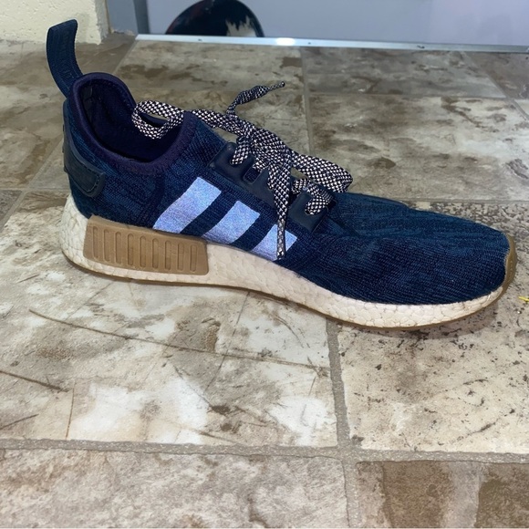 adidas Navy and Tan NMD Sneakers - Picture 8 of 15